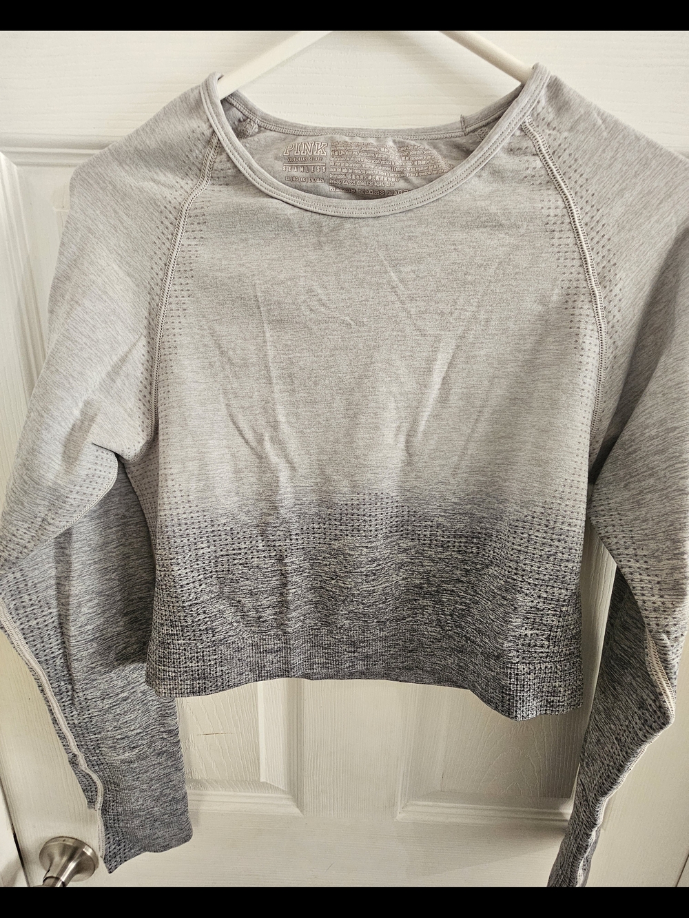 PINK Victoria's Secret Gray Ombre Long Sleeve